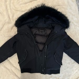 Authentic Women’s Mackage Down Bomber with real fur hood